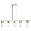 Livex Lighting Carson 5 - Light Chandelier in  Brushed Nickel - 3 of 4