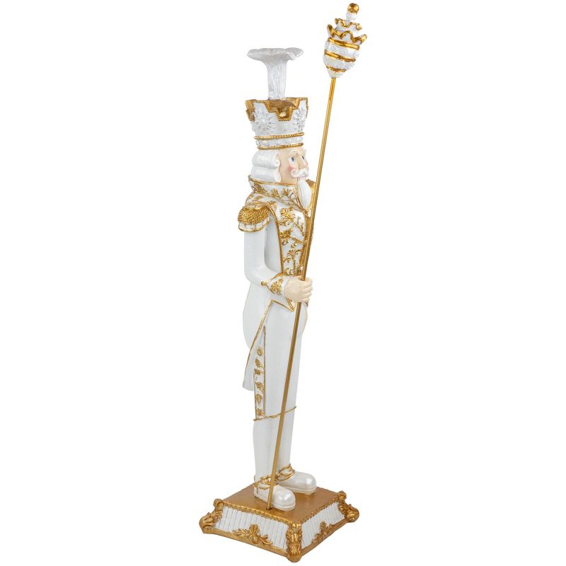 Northlight Christmas Nutcracker Soldier with Scepter - 25.75" - White and Gold, 4 of 6