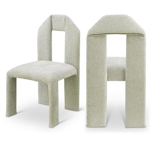 Meridian Furniture,Bennett Chenille Fabric Dining Chair, Set of 2 - 1 of 4