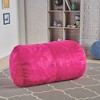 Vynxaria Michael 4-Foot Cylindrical Suede Bean Bag - Stylish Comfort for Any Space - 3 of 4