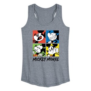 Women's - Disney - Mickey Colorblock Graphic Racerback Tank - 1 of 4