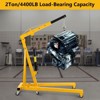 2 Ton Folding Engine Crane Engine Hoist Cherry Picker Ship Crane Heavy Duty Steel Lift Garage Workshop Auto Repair Foldable Stand 6 Caster - 2 of 4