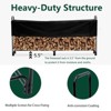 Heavy-Duty Outdoor Firewood Rack - Steel Log Stacking Rack for Indoor Fireplaces, Patio, Deck, and Garden Wood Storage - 3 of 4