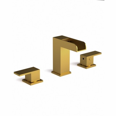 YAWWALK 8 in. Widespread Bathroom Faucet with Waterfall Spout, Double Handle