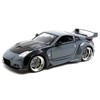 D.K.'s Nissan 350Z Gray and Black with Graphics "Fast & Furious" Movie 1/24 Diecast Model Car by Jada - 2 of 3