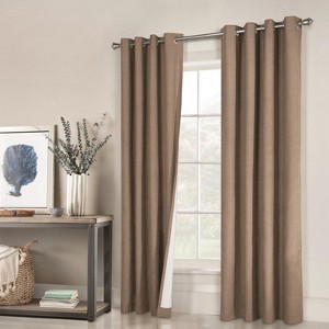 Commonwealth Thermalogic Ventura Triple Pass Foamback Blackout Top Panel With 8 Metal Grommets - 104x95" Pebble - 1 of 3