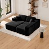 PexFix 104" Modular Sectional Sofa with L-Shape Chaise Modern Upholstered Cloud Couches with Throw Pillows for Living Room Bedroom Black - 2 of 4