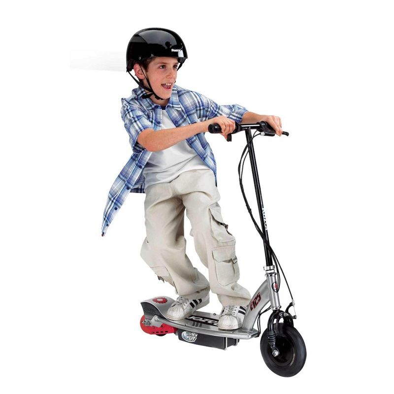 Razor E125 Kids Ride On 24V Motorized Battery Powered Electric Scooter Toy, Speeds up to 10 MPH with Brakes, and 8" Pneumatic Tires for Ages 8+, Black, 2 of 7