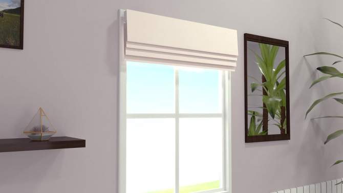 Aberdeen Printed Faux Silk Room Darkening Cordless Roman Blinds and Shade Ivory, 2 of 11, play video