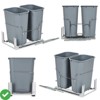 Double Trash Can Under Kitchen Cabinets Pullout, 2 * 25QT /2 * 35QT Garbage Waste Recycling Bin - 3 of 4