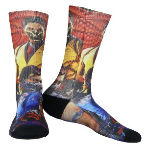 Mortal Kombat Klassic Socks Men's Scorpion and Subzero Sublimated Crew Sock 1 Pair Fits Shoe Size 8-12 Multicolored - 1 of 4