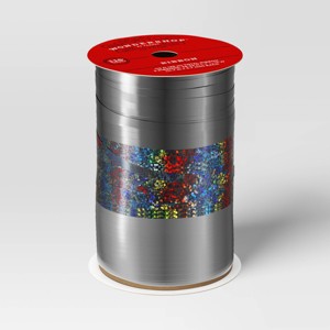 115' Christmas Curling Ribbon Wraphia Silver - Wondershop™ - 1 of 3