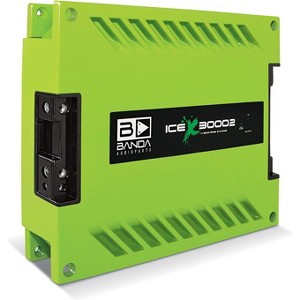 BANDA ICE X 3001 One Channel 3000 Watts Max @ 2 Ohm Car Audio Mono Amplifier w/Bass Boost Highpass Filter and Low Pass Filter GREEN ICEX3000.2GREEN - 1 of 1