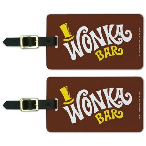 Willy Wonka And The Chocolate Factory Wonka Bar Logo Luggage ID Tags Set of 2 - 1 of 4