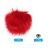 Unique Bargains Fluffy Soft Elastic Faux Fur Pom Poms for Hats DIY Scarves 6 Pcs - 3 of 4
