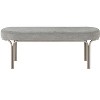 Sapphtopaz Modern Ottoman Bench with Thick Upholstered Entryway Bench with Metal Legs Rectangle Vanity Stool for Living Room, Entryway - 4 of 4