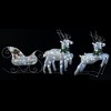 vidaXL Outdoor Silver Reindeer & Sleigh Christmas Decoration with 100 LED Lights, Durable mesh and Metal Composition, Pre-Lit with 8 Lighting Effects. - 4 of 4