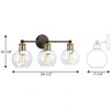 Progress Lighting Hansford 3-Light Bath Vanity Fixture, Polished Nickel, Clear Spherical Shade - 2 of 4