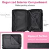 20-Inch Pink Hardshell ABS Luggage with Double Spinner Wheels and TSA Lock Travel Carry-On Luggage - 4 of 4