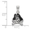 Black Bow Jewelry Sterling Silver East Carolina Pirates NCAA Small Pendant - 2 of 3