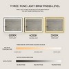 Single Bathroom Vanity Mirror With Polished Crystal Frame, LED Light Anti-Fog Wall Mirror For Vertical Or Horizontal-The Pop Home - 4 of 4