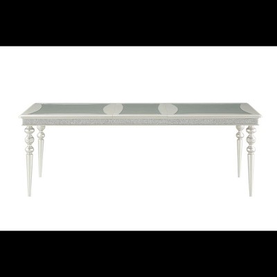 Maverick 88" Platinum White Extendable Rectangular Dining Table