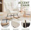 ROOMTEC Modern Upholstered Accent Rocking Chair with Side Pocket, High Backrest Rocker Glider Chair, Armchair with Solid Wood Legs - 2 of 4
