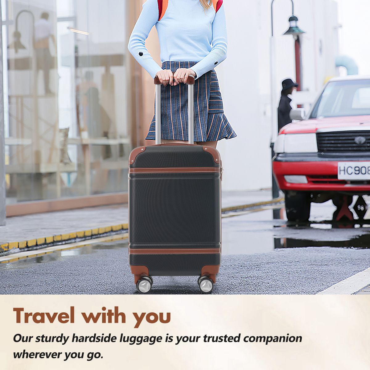 Polibi Luggage Set 3 Pieces with 28 Inch Luggage, a Travel Duffel Bag and a Toiletry Bag - thumbnail 9