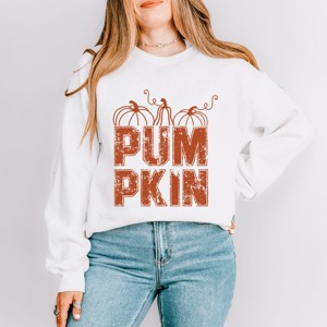 Simply Sage Market Pumpkin Distressed Sweatshirt - 1 of 4