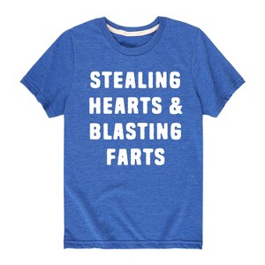 Boys' - Instant Message - Stealing Hearts And Blasting Farts Short Sleeve Graphic T-Shirt - 1 of 4