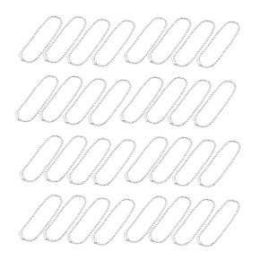 Unique Bargains Metal Nail File Label Tag Keychain Bead Ball Chain Silver Tone 3.9 Inch Long - 1 of 4