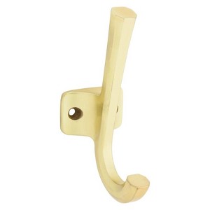 National Hardware Powell Medium Brushed Gold Aluminum 4-15/16 in. L Angled Hook 60 lb 1 pk - 1 of 1