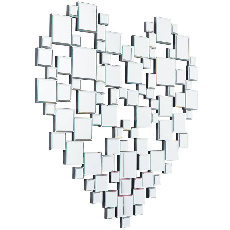 Glass Heart Mosaic Wall Mirror Silver - The Novogratz, 5 of 6