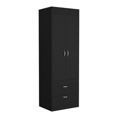 NicBex 70.40"H Armoire Wardrobe Closet Storage Cabinet with 2 Doors & Shelves & 2 Drawer for Bedroom
