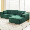 108" Sectional Couch Cloud Modular Modern L-Shaped Sofa with Chaise Lounge, Corduroy Fabric, No Assembly Required - 3 of 4