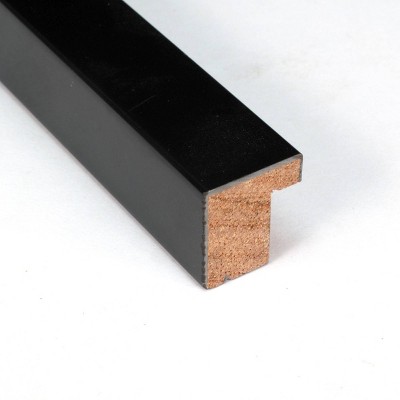 21" x 25" Beige and Black Wood Framed Leaf Print