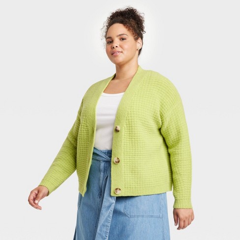 Women's Cashmere-like Cardigan - Universal Thread™ Light Green 4x