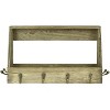 LIVEVIE Elegant Wooden Wall Mount Mail & Key Holder Decorative 6-Hook Organizer for Entryway, Hallway, Office - 2 of 4
