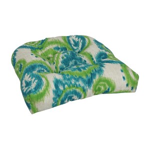 Blazing Needles, 19-inch U-Shaped Spun Polyester Outdoor Tufted Dining Chair Cushion - 1 of 2