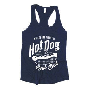Simply Sage Market Makes Me Want A Hot Dog Real Bad Solid Racerback Tank - 1 of 3
