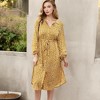 Anna-Kaci Women's Collar Neck Button Down Belted Midi Floral Print Dress - 3 of 4