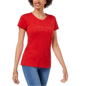 maison Jules Womens Ruby Red Graphic T-Shirt - 1 of 1