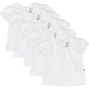 Honest Baby 5-Pack Organic Cotton Girls' Short Sleeve T-Shirts - 1 of 1