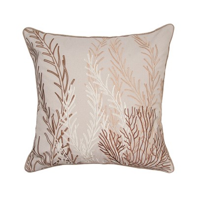 RightSide Designs Coral Pattern Pillow-Neutral