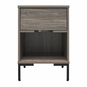ChicFurnit Nightstands Modern End table Nightstand Side Table Bedside Table with Open Shelf and Drawer Storage for Bedroom, Brown, 17.7"*17.7"*26" - 1 of 4