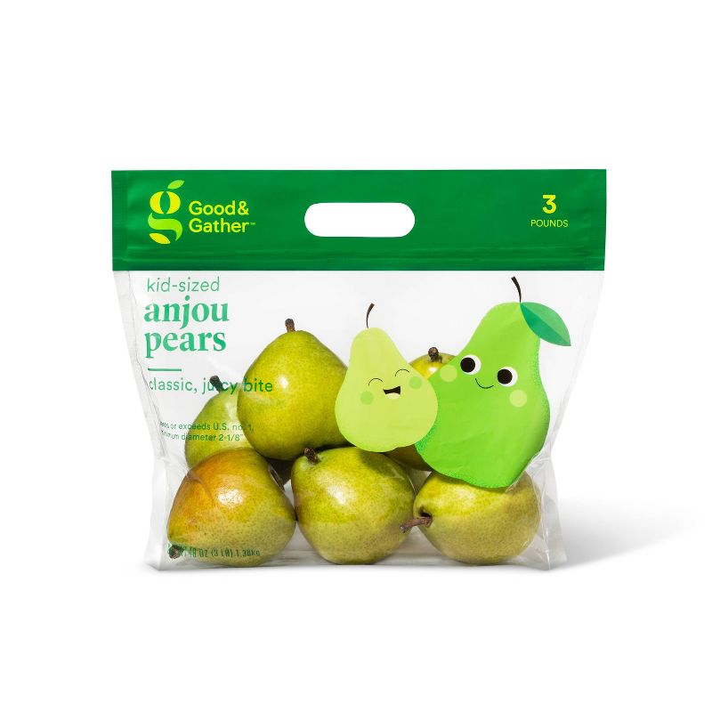 Kid-Sized Anjou Pears - 3lb Bag - Good &#38; Gather&#8482;, 1 of 5