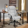 FDW 500lb Weight Capacity Massage Office Chair with Lumbar Support Adjustable Armrests Swivel Function PU Leather - 2 of 4