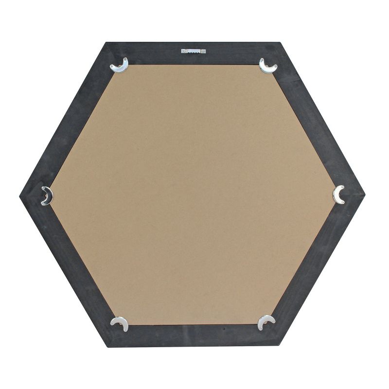 Wooden Hexagon Decorative Wall Mirror - Stonebriar Collection, 3 of 7