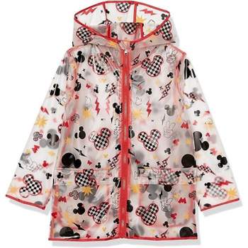 Mickey Mouse Boys Clear Rain Coat, Kids Ages 2-7