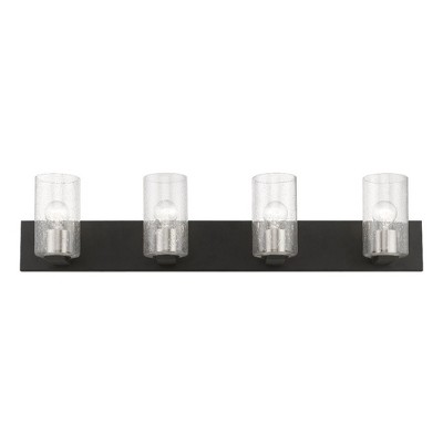 Livex Lighting Zurich 4 - Light Vanity in  Black/Brushed Nickel
